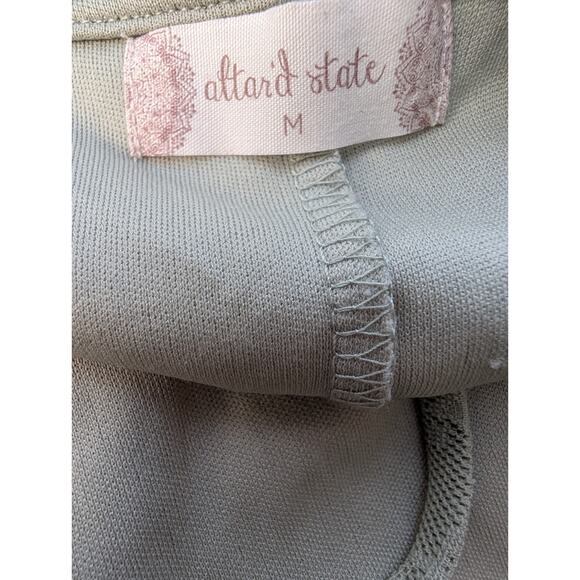 Altar’d State Women’s Sage Green Lace Mini Dress Medium Boho Fairy Whimsical - Picture 4 of 6